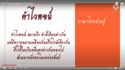 e-Guru | ภาษาไทยชวนรู้ ตอน คำไวพจน์